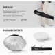 NEEWER NS1U Black/White 51'130cm Parabolic Reflective Umbrella with Diffuser