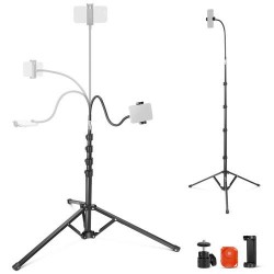NEEWER 180CM PORTABLE CELL PHONE STAND WITH GOOSENECKS TS06
