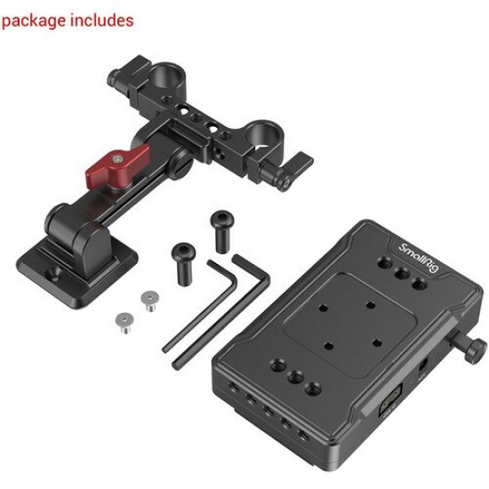 SmallRig V-Mount Battery Adapter Plate with Dual-Rod Clamp and Extension Arm SmallRig V-Mount Battery Adapter Plate with Dual-Rod Clamp and Extension Arm