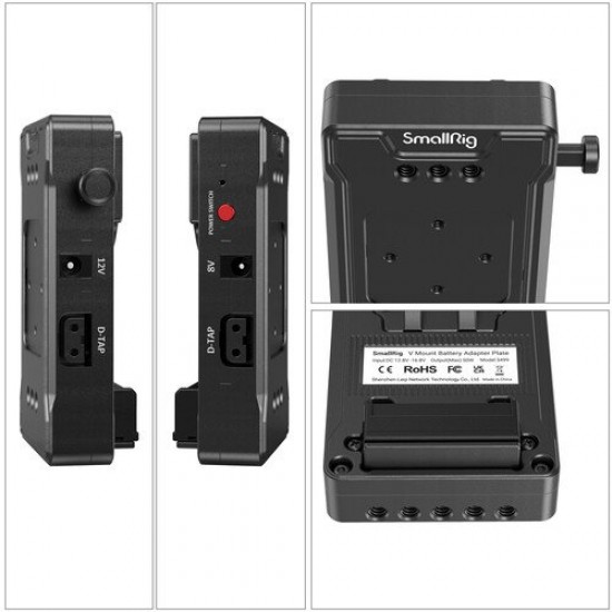 SmallRig V-Mount Battery Adapter Plate with Dual-Rod Clamp and Extension Arm SmallRig V-Mount Battery Adapter Plate with Dual-Rod Clamp and Extension Arm