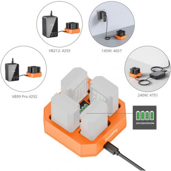 SmallRig NP-FZ100 4-Channel Camera Battery Charger