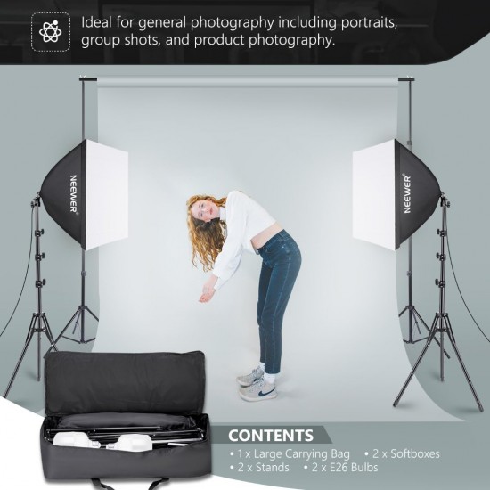 NEEWER NK200 24x24"/60x60CM 700W Photography Softbox Kit