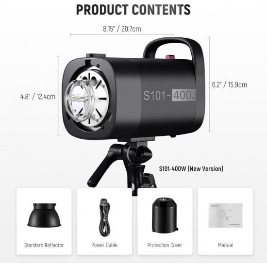 NEEWER S101-400W PRO GN65 Strobe Flash Monolight with Trigger