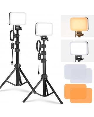 NEEWER BASICS BP66 2 Pack Bi-Color Video Light Panel Lighting Kit