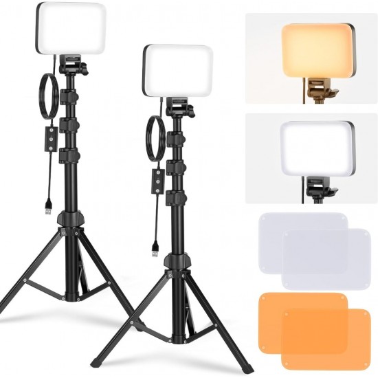 NEEWER BASICS BP66 2 Pack Bi-Color Video Light Panel Lighting Kit NEEWER BASICS BP66 2 Pack Bi-Color Video Light Panel Lighting Kit