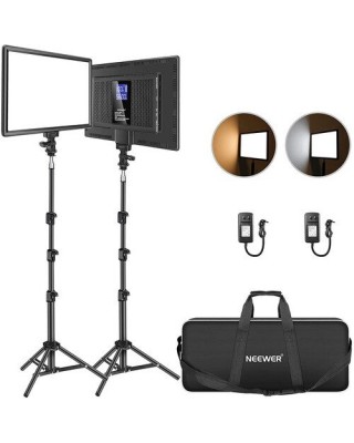 Neewer NL-192AI LED Video Panel 2-Light Kit with Stands