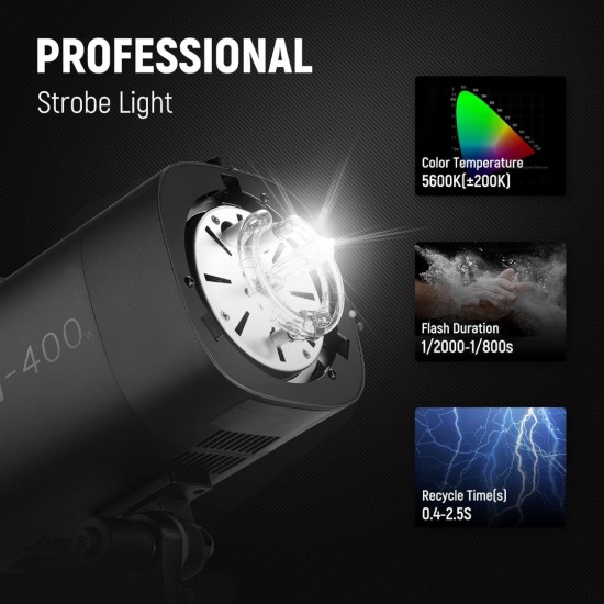NEEWER S101-400W PRO GN65 Strobe Flash Monolight with Trigger