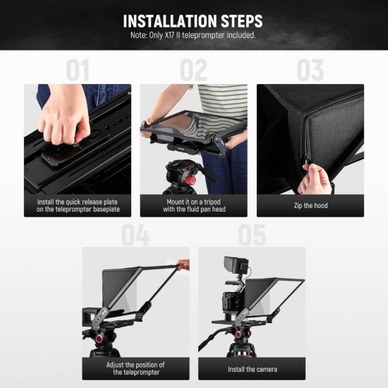 NEEWER X17 II ALUMINUM ALLOY TELEPROMPTER NEEWER X17 II ALUMINUM ALLOY TELEPROMPTER