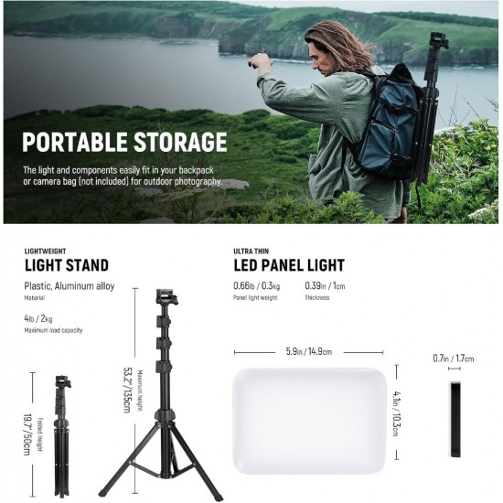 NEEWER BASICS BP66 2 Pack Bi-Color Video Light Panel Lighting Kit NEEWER BASICS BP66 2 Pack Bi-Color Video Light Panel Lighting Kit