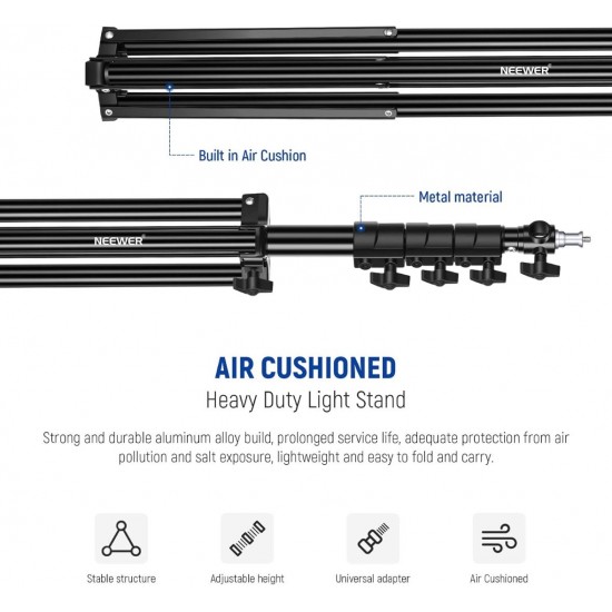 NEEWER ST-300AC 300cm Heavy Duty Air Cushioned Light Stand NEEWER ST-300AC 300cm Heavy Duty Air Cushioned Light Stand