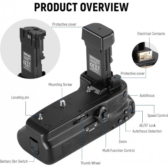 NEEWER BG-R10 Replacement Battery Grip for Canon EOS R5 R5C NEEWER BG-R10 Replacement Battery Grip for Canon EOS R5 R5C