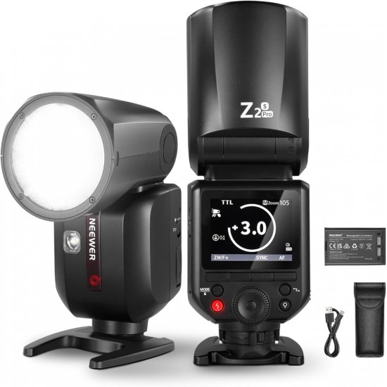 NEEWER Z2PRO-S TTL ROUND HEAD FLASH SPEEDLITE WITH 3000mAh LITHIUM BATTERY NEEWER Z2PRO-S TTL ROUND HEAD FLASH SPEEDLITE WITH 3000mAh LITHIUM BATTERY