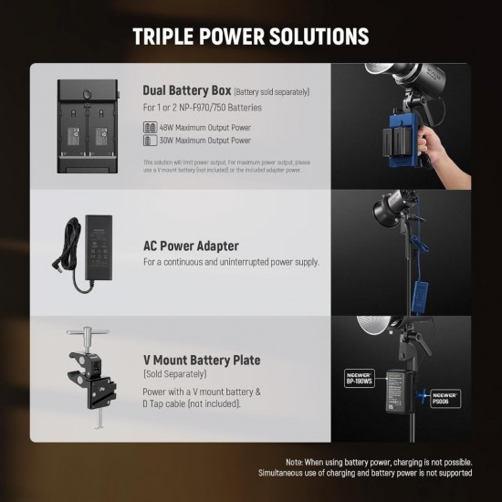 NEEWER MS60B BI-COLOR LED VIDEO LIGHT WITH APP CONTROL V2(UK