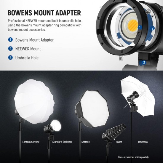 NEEWER MS60B BI-COLOR LED VIDEO LIGHT WITH APP CONTROL V2(UK