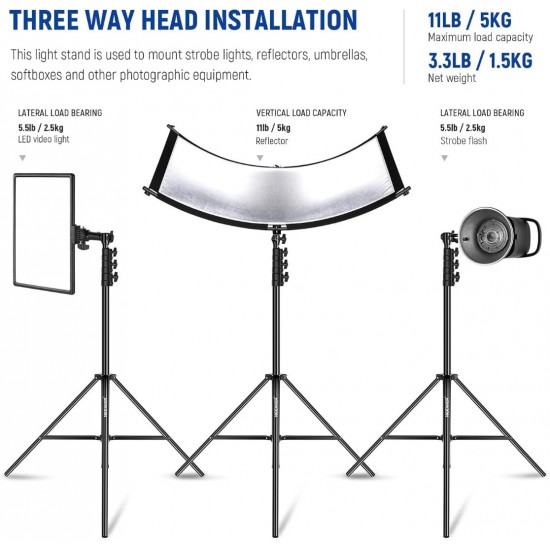 NEEWER ST-300AC 300cm Heavy Duty Air Cushioned Light Stand NEEWER ST-300AC 300cm Heavy Duty Air Cushioned Light Stand