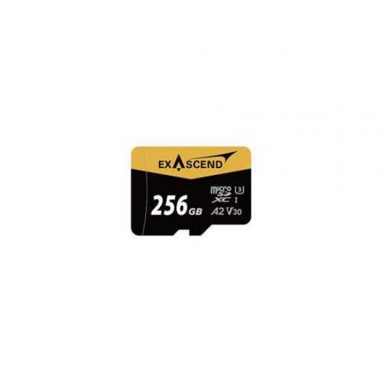 Exascend Catalyst MicroSD  Card  with Adapter 256GB, UHS-I / V30 / U3 / Class 10, Read:175 MB/s, Write:150 MB/s