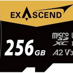 Exascend Catalyst MicroSD  Card  with Adapter 256GB, UHS-I / V30 / U3 / Class 10, Read:175 MB/s, Write:150 MB/s