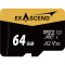 Exascend 64GB Catalyst MicroSD Card with Adapter , Read:170 MB/s, Write:140 MB/s