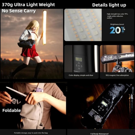 NEEWER BASICS GC30C 30W RGB Handheld Inflatable LED Fill Light NEEWER BASICS GC30C 30W RGB Handheld Inflatable LED Fill Light