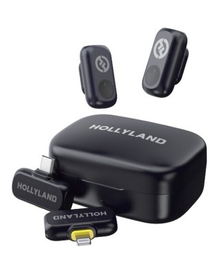 Hollyland Lark A1 Combo 2 Person Wireless Microphone System (2*TX,Type C-RX, Lightning RX & Charging Case)