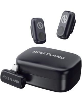 Hollyland Lark A1 Duo 2 Person Wireless Microphone System (2*TX,Type C-RX & Charging Case)