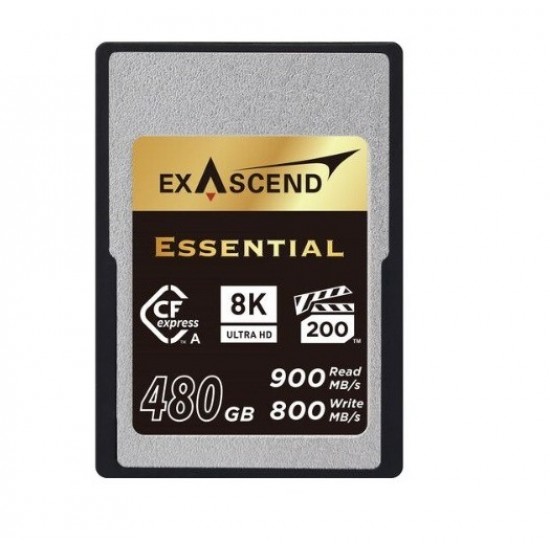 Exascend Essential CFexpress TypeA Card 480GB/ Read: 900 MB/s, Write: 800 MB/s
