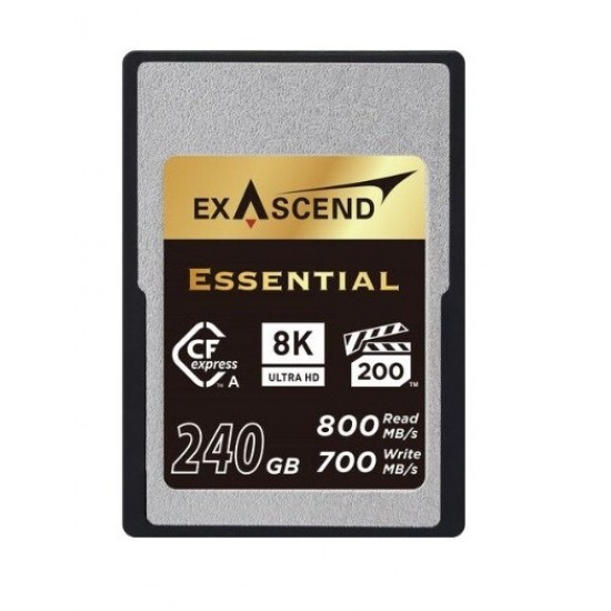 Exascend Essential CFexpress TypeA Card 240GB/ Read: 800 MB/s, Write: 700 MB/s