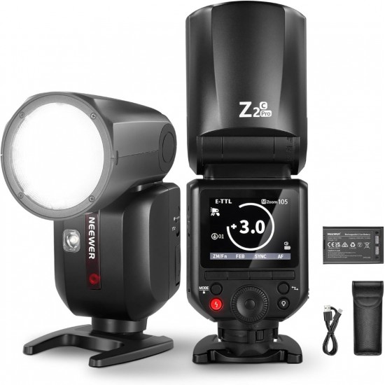 NEEWER Z2PRO-C TTL ROUND HEAD FLASH SPEEDLITE WITH 3000mAh LITHIUM BATTERY NEEWER Z2PRO-C TTL ROUND HEAD FLASH SPEEDLITE WITH 3000mAh LITHIUM BATTERY