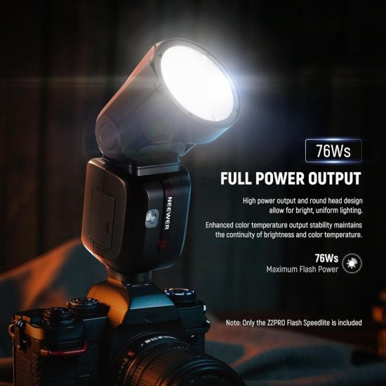 NEEWER Z2PRO-C TTL ROUND HEAD FLASH SPEEDLITE WITH 3000mAh LITHIUM BATTERY NEEWER Z2PRO-C TTL ROUND HEAD FLASH SPEEDLITE WITH 3000mAh LITHIUM BATTERY