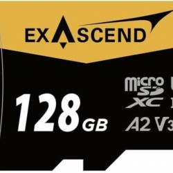 Exascend Catalyst  MicroSD Card with Adapter  128GB, UHS-I / V30 / U3 / Class 10, Read:175 MB/s, Write:150 MB/s