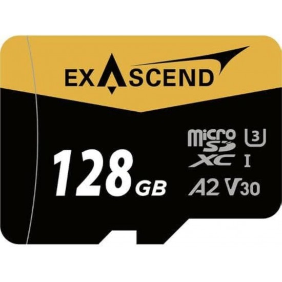 Exascend Catalyst  MicroSD Card with Adapter  128GB, UHS-I / V30 / U3 / Class 10, Read:175 MB/s, Write:150 MB/s