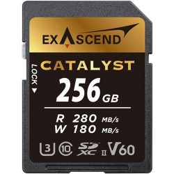 Exascend Catalyst SD Card 256GB, UHS-II / V60 / U3 / Class 10, Read:280 MB/s, Write:180 MB/s