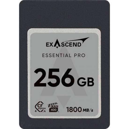 بطاقة ذاكرة Exascend Essential Pro CFexpress TypeA 4.0 سعة 256 جيجابايت/ سرعة القراءة: 1800 ميجابايت/ثانية، سرعة الكتابة: 1650 ميجابايت/ثانية بطاقة ذاكرة Exascend Essential Pro CFexpress TypeA 4.0 سعة 256 جيجابايت/ سرعة القراءة: 1800 ميجابايت/ثانية، سرعة الكتابة: 1650 ميجابايت/ثانية