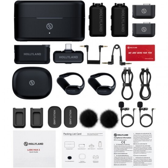 Hollyland LARK MAX 2 Ultimate 2-Person Wireless Microphone Combo (Space Gray)