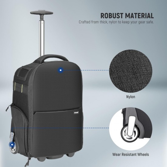NEEWER NW-8903 49x33x20cm 2-in-1 Trolley Backpack NEEWER NW-8903 49x33x20cm 2-in-1 Trolley Backpack