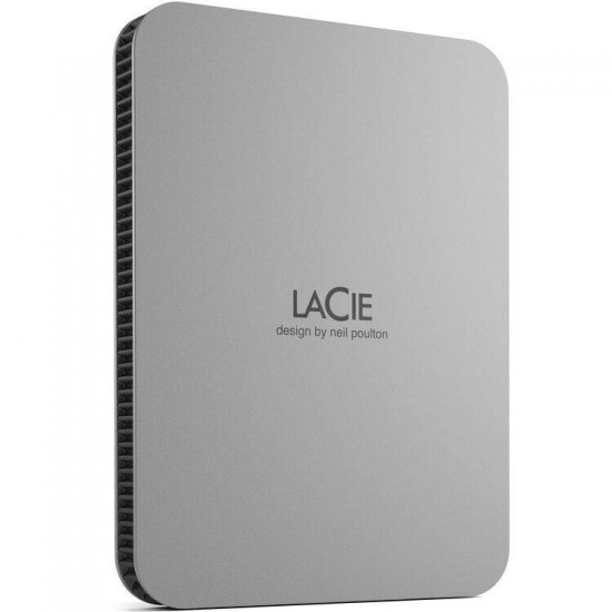 LaCie 2TB USB 3.2 Gen 1 Type-C Mobile Drive - Moon Silver