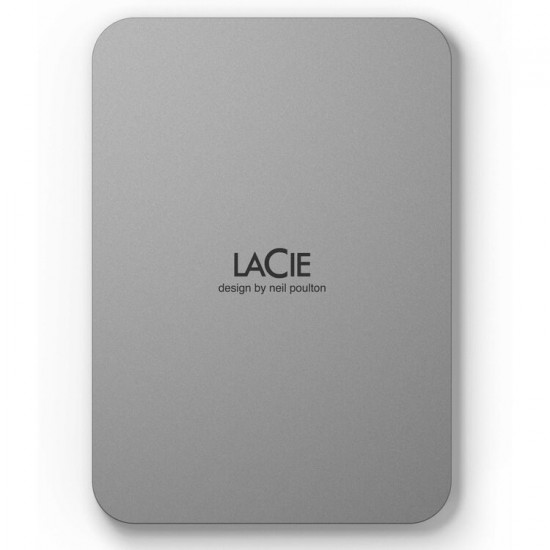 LaCie 2TB USB 3.2 Gen 1 Type-C Mobile Drive - Moon Silver