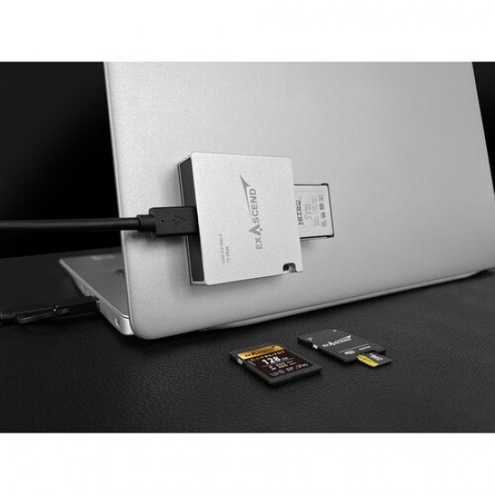 Exascend CFexpress Type B / SD – Dual-slot Card Reader (10 Gbps)