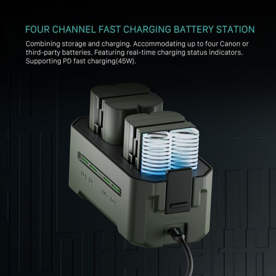 Tilta Portable Charging Station for LP-E6 Batteries (Green)