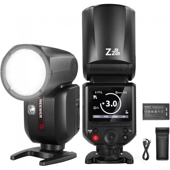 NEEWER Z2PRO-C TTL ROUND HEAD FLASH SPEEDLITE WITH 3000mAh LITHIUM BATTERY