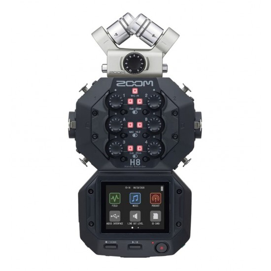 ZOOM H8 HANDY RECORDER + MS PACK (2 MIC CAPSULE INCLUDED)
