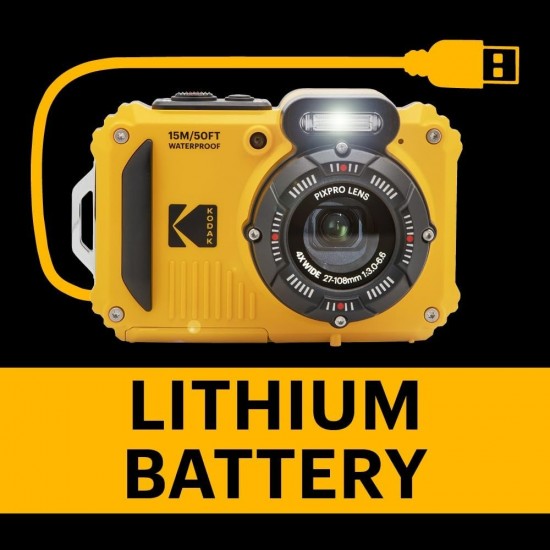 Kodak PIXPRO WPZ2 Rugged Camera 16MP 4x Zoom 2.7LCD FHD Wtprf 15m