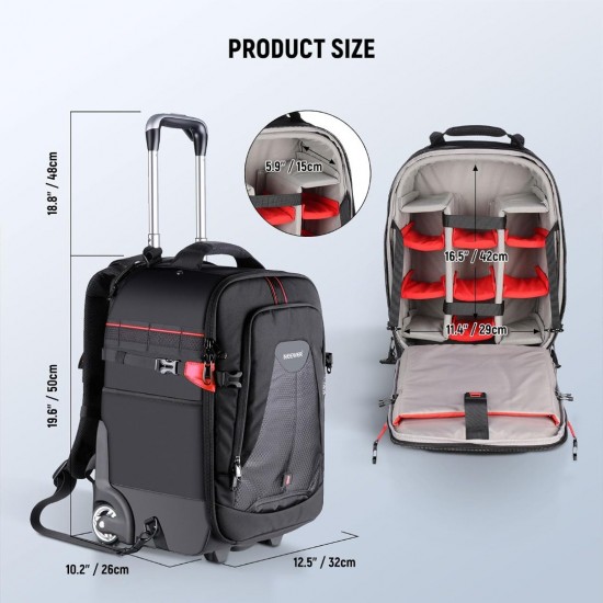 NEEWER 2-in-1 Trolley Backpack  (19.7"x13"x9.84" )