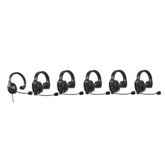 Saramonic WiTalk-WT6S 6-Person Full-Duplex Wireless Intercom System with Single-Ear Remote Headsets (1.9 GHz)