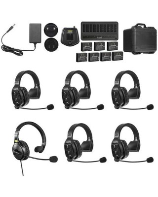 Saramonic WiTalk-WT6S 6-Person Full-Duplex Wireless Intercom System with Single-Ear Remote Headsets (1.9 GHz)