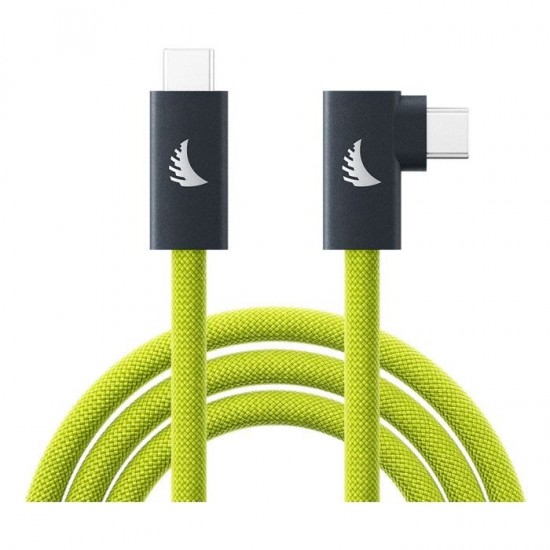Angelbird USB-C 3.2 Solid Flex Tether Cable Right-Angle Lime 4.5m - 14.8 ft